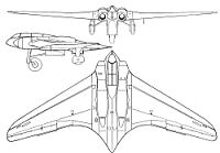 Plan trois vues du Go-229 V7