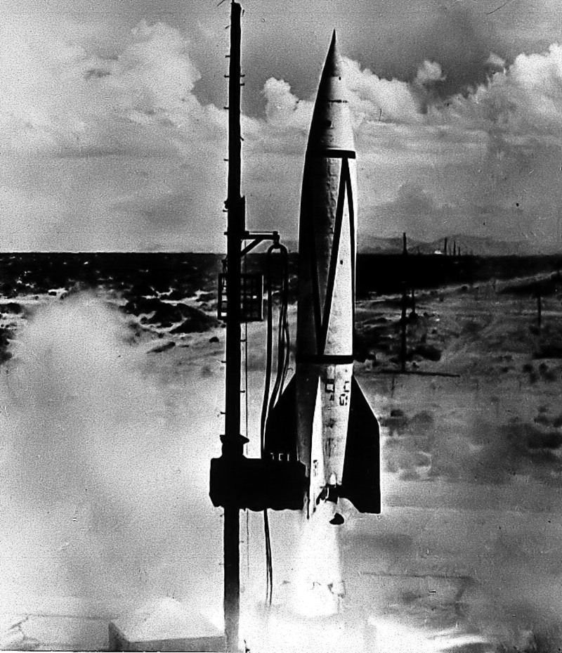 Une fusée A-4 tiré par les Américains à White Sand en 1946