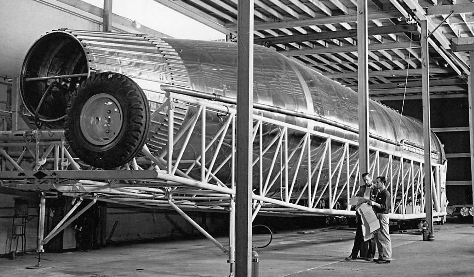 Le premier missile Atlas B. 